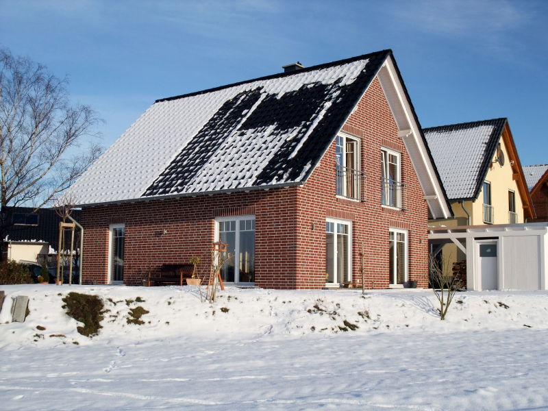 Home Covered in Snow