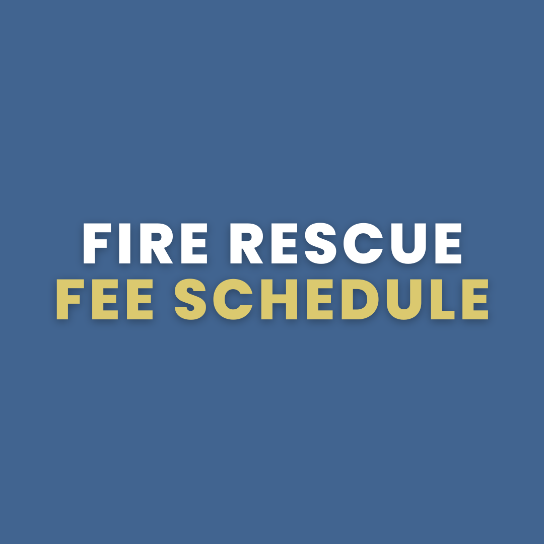 MT Fire Rescue Fee Schediule 2025