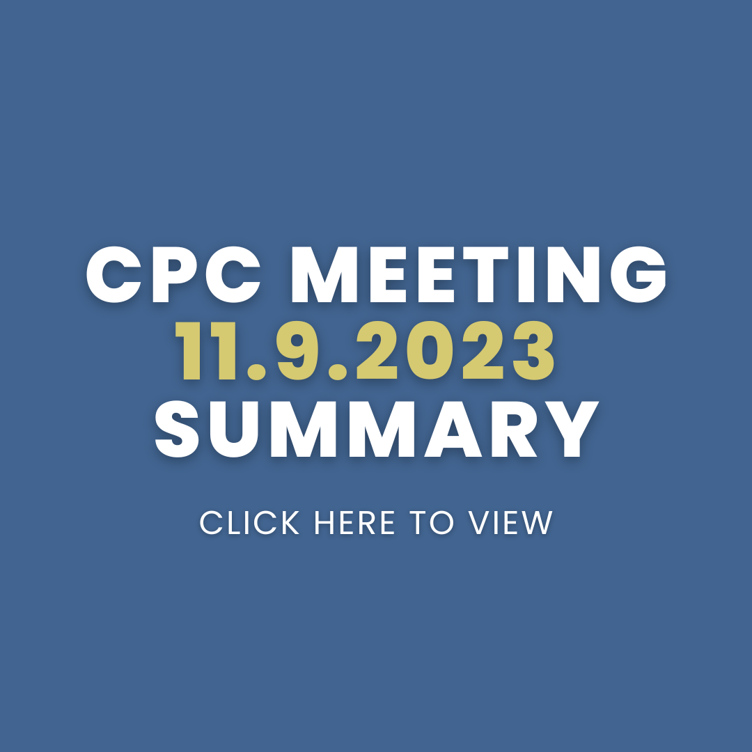 CPC Meeting - 11.9.2023 - Summary